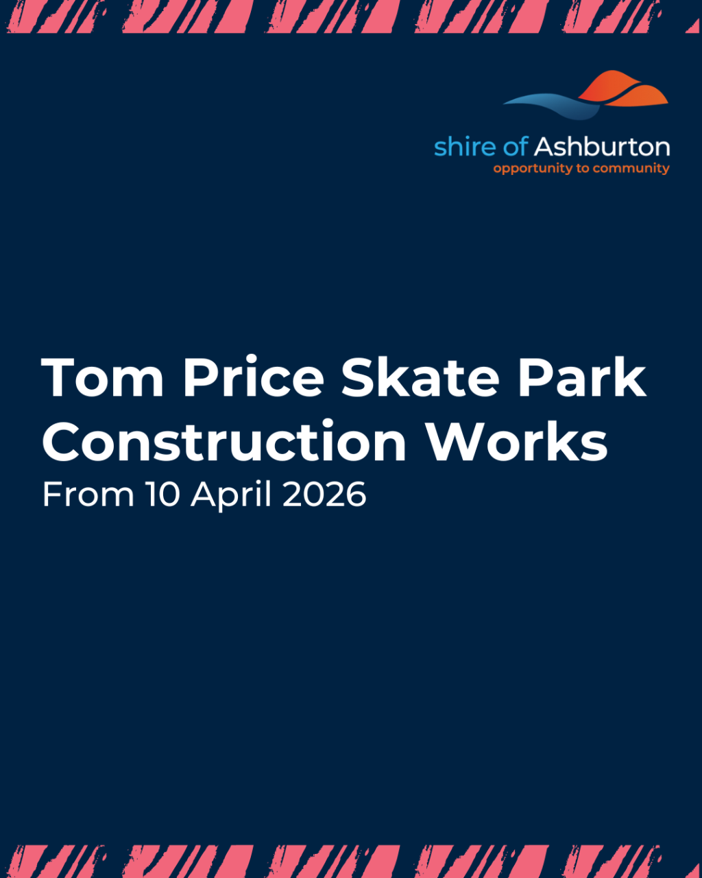 Tom Price Skate Park Construction Works