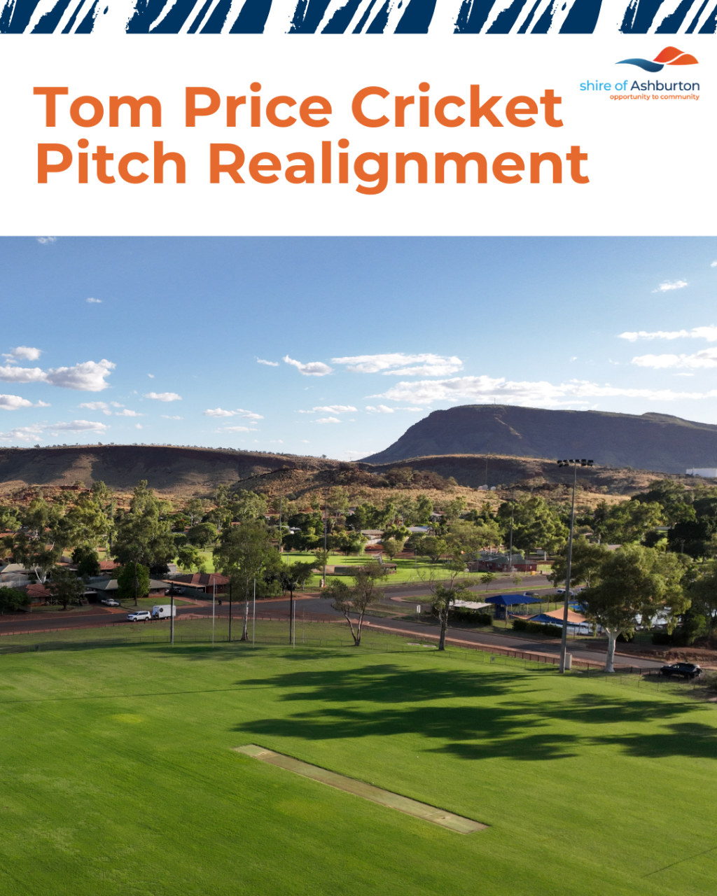 Tom Price Cricket Pitch Realignment