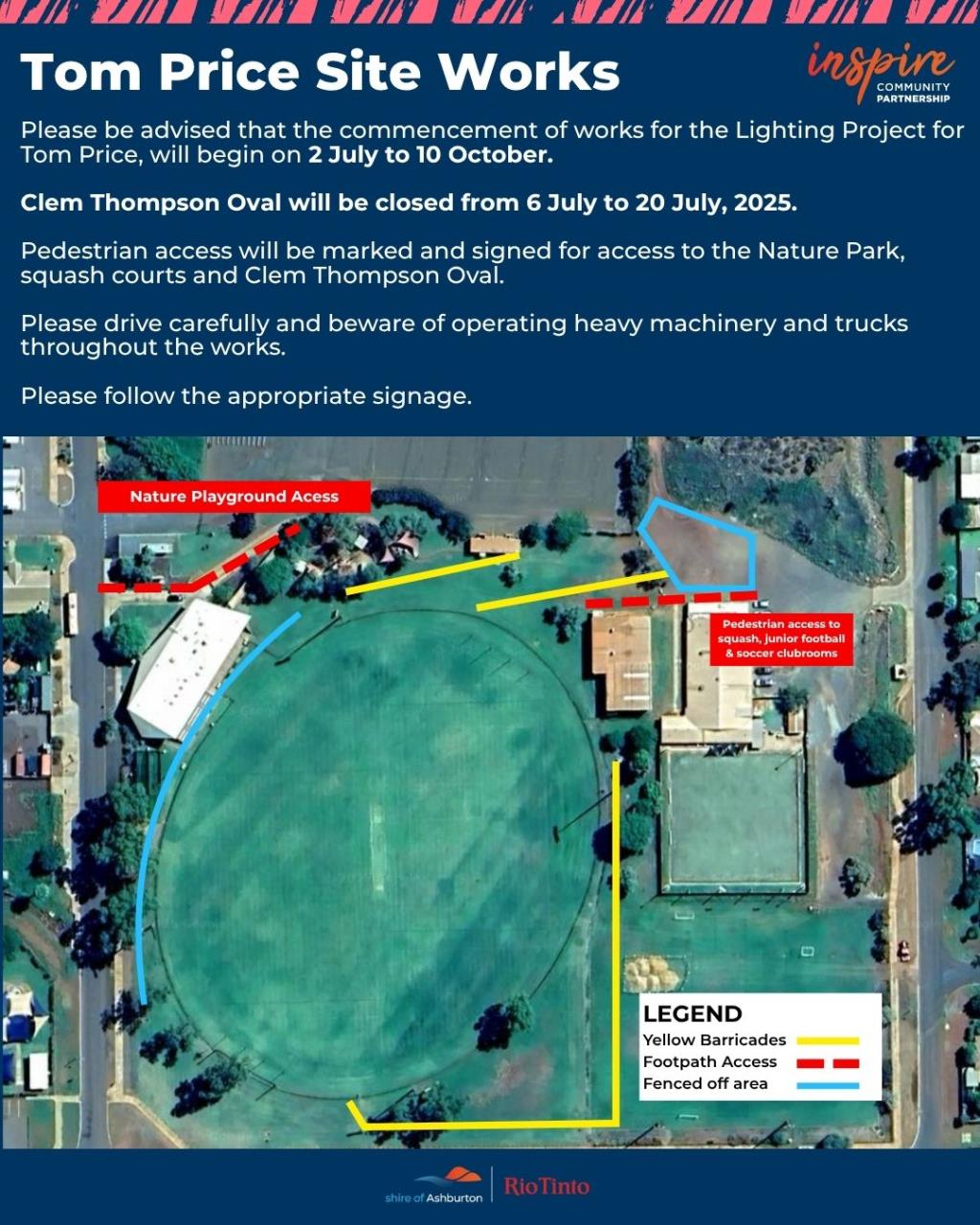 Lighting Upgrade Works at Clem Thompson Oval