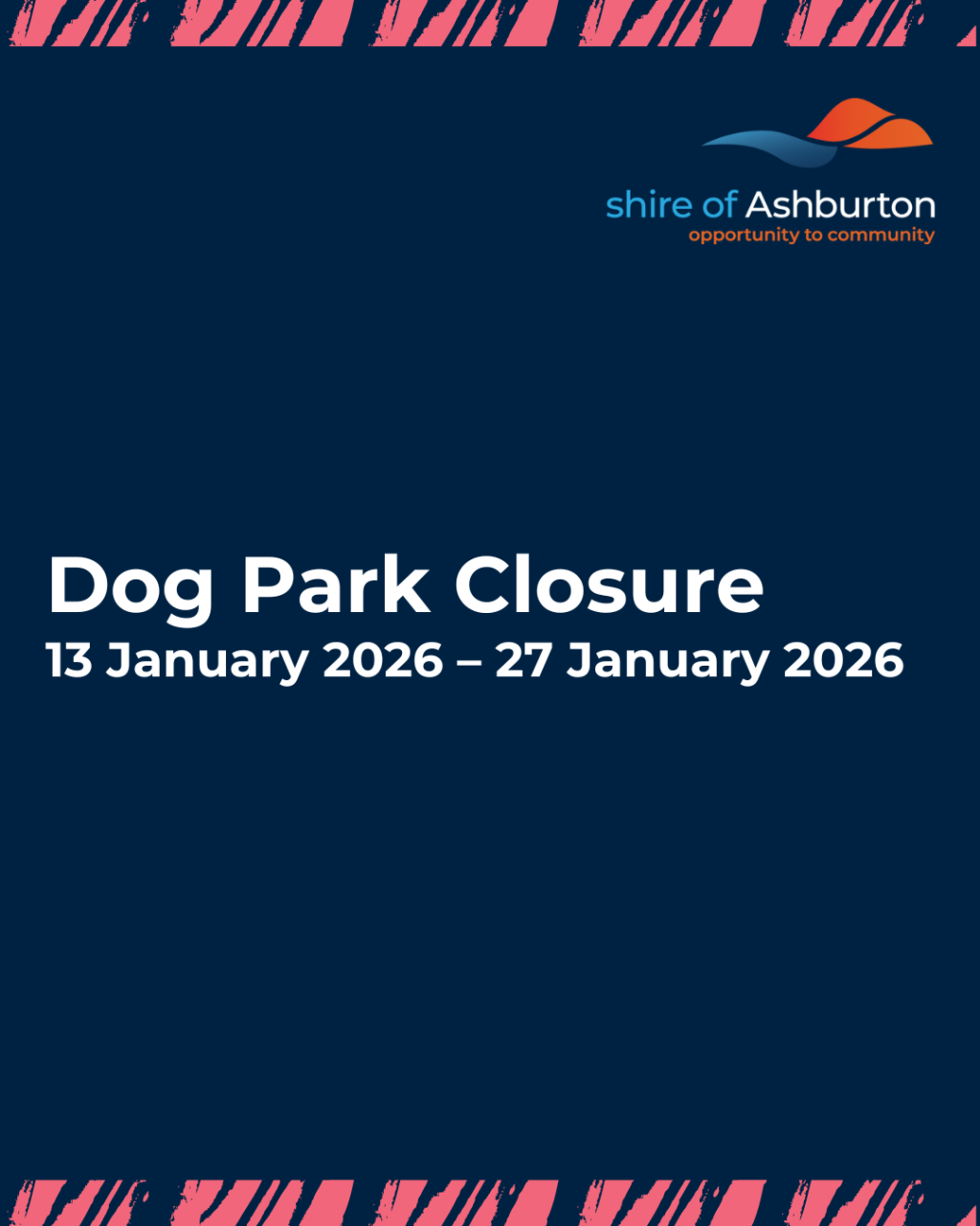 Tom Price Dog Park Closure