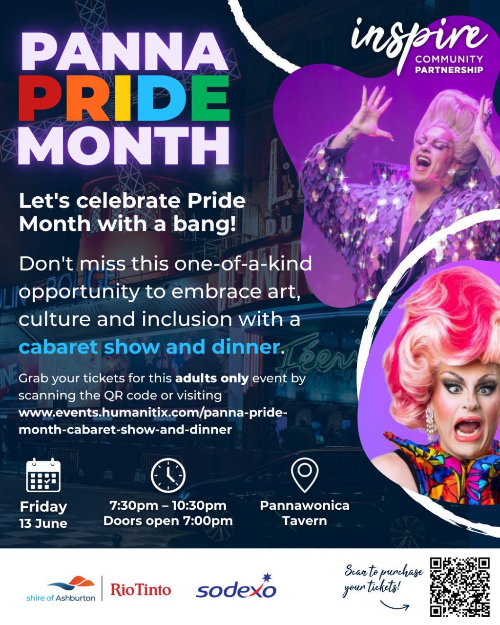 Panna Pride Month Cabaret Show & Dinner