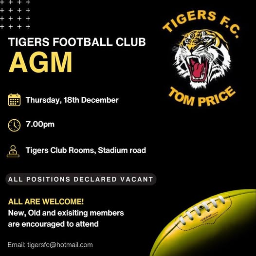 Tom Price Tigers Football Club AGM