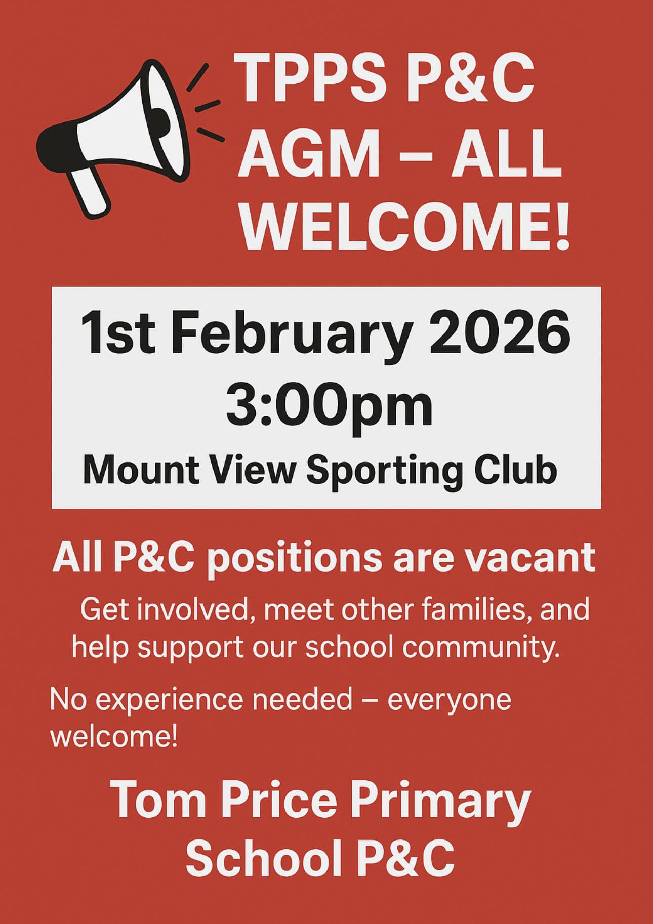 Tom Price Primary School P&C AGM