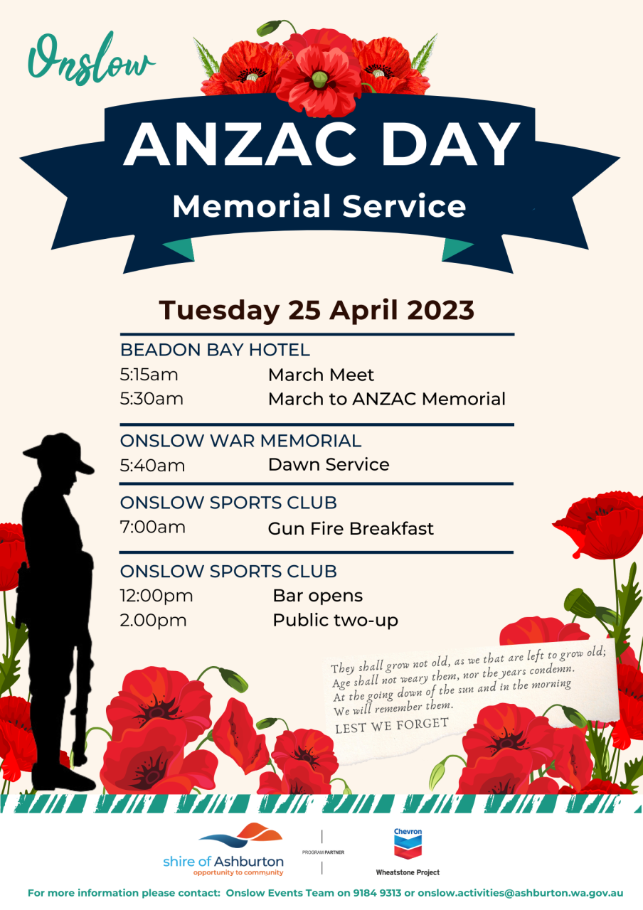 Onslow ANZAC Day Memorial Service