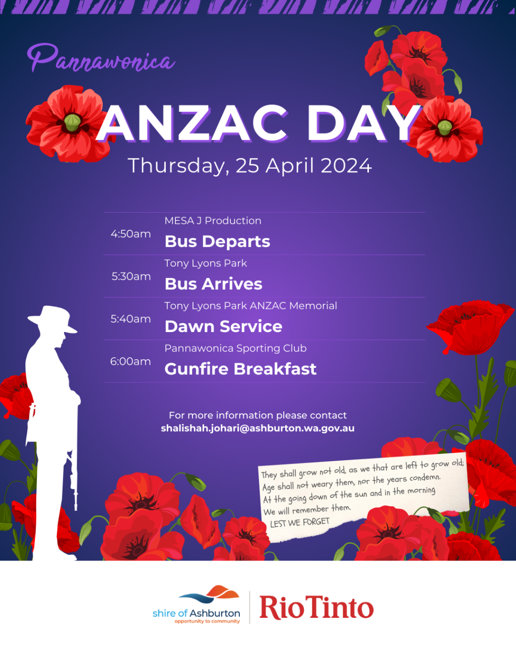 ANZAC Day - Pannawonica