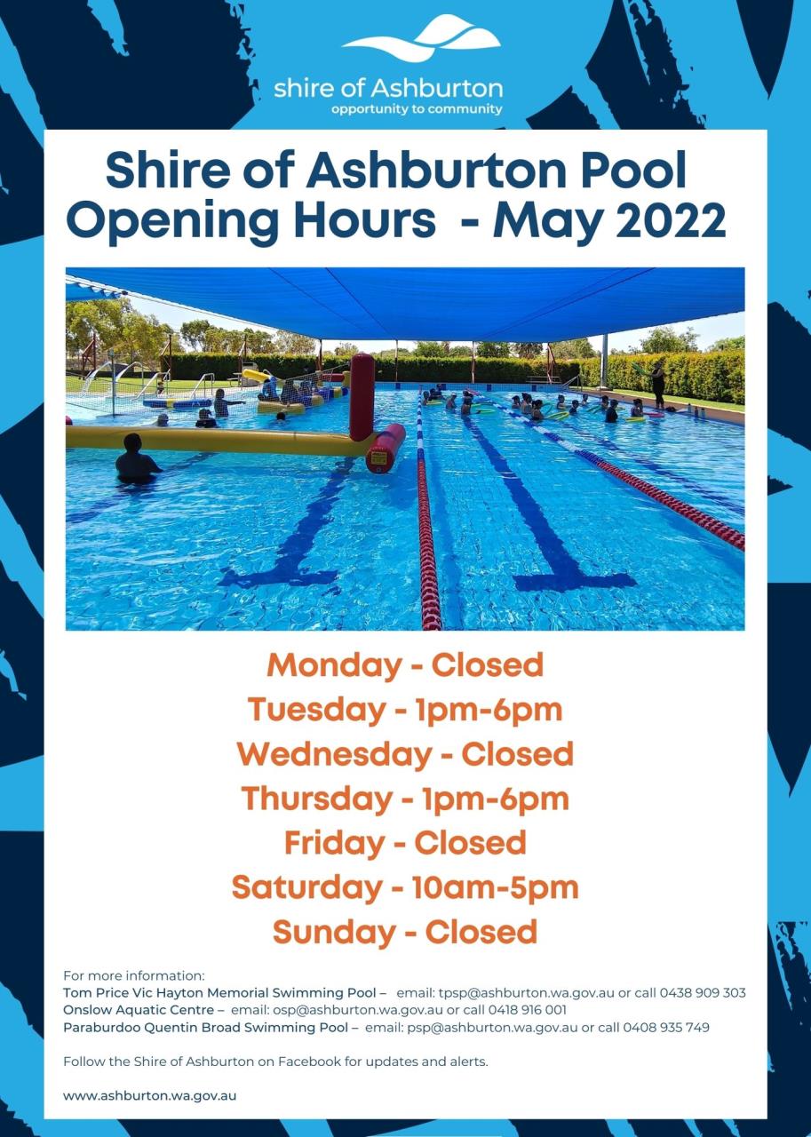 Swimming pools move to May operating hours