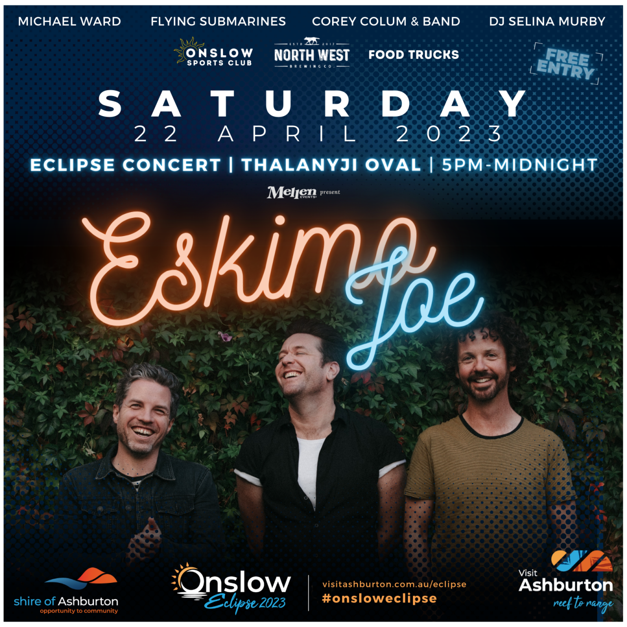 Eskimo Joe join line-up at Onslow’s Eclipse celebrations