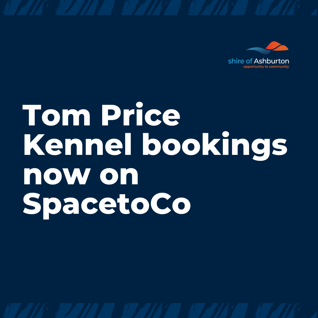 Tom Price Kennel bookings now on SpacetoCo