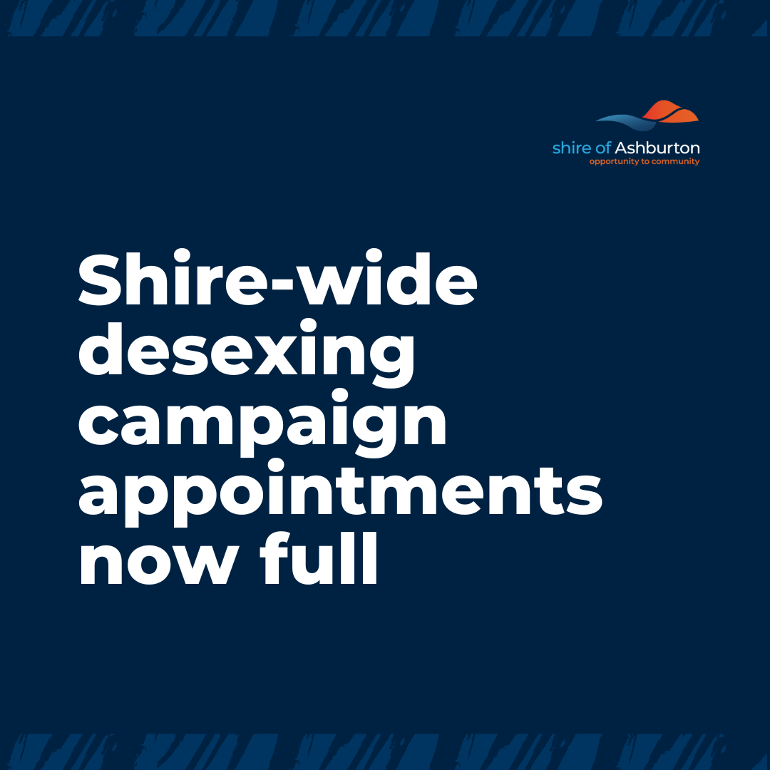 Shire-wide desexing campaign appointments now full