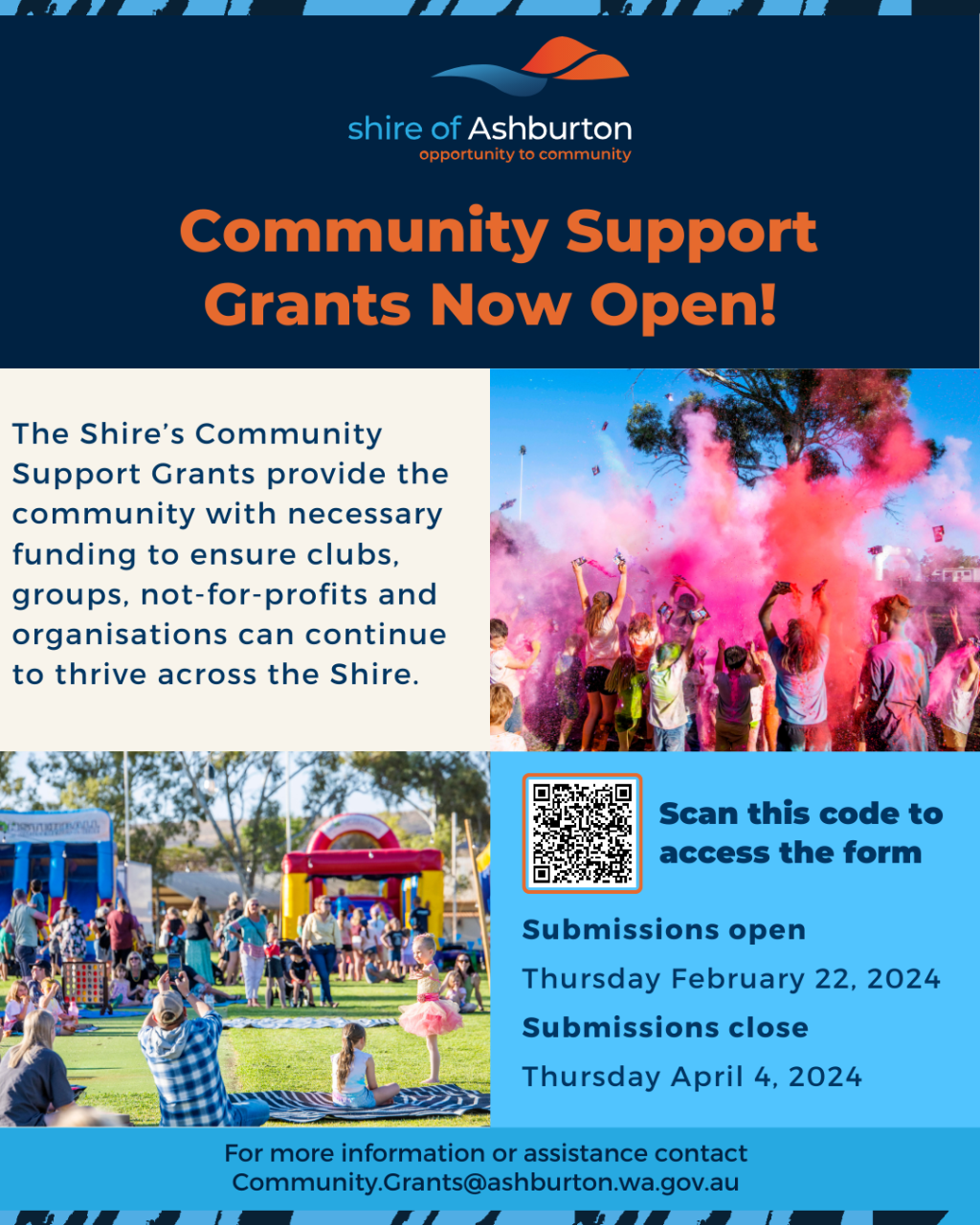 Community Support Grants Now Open