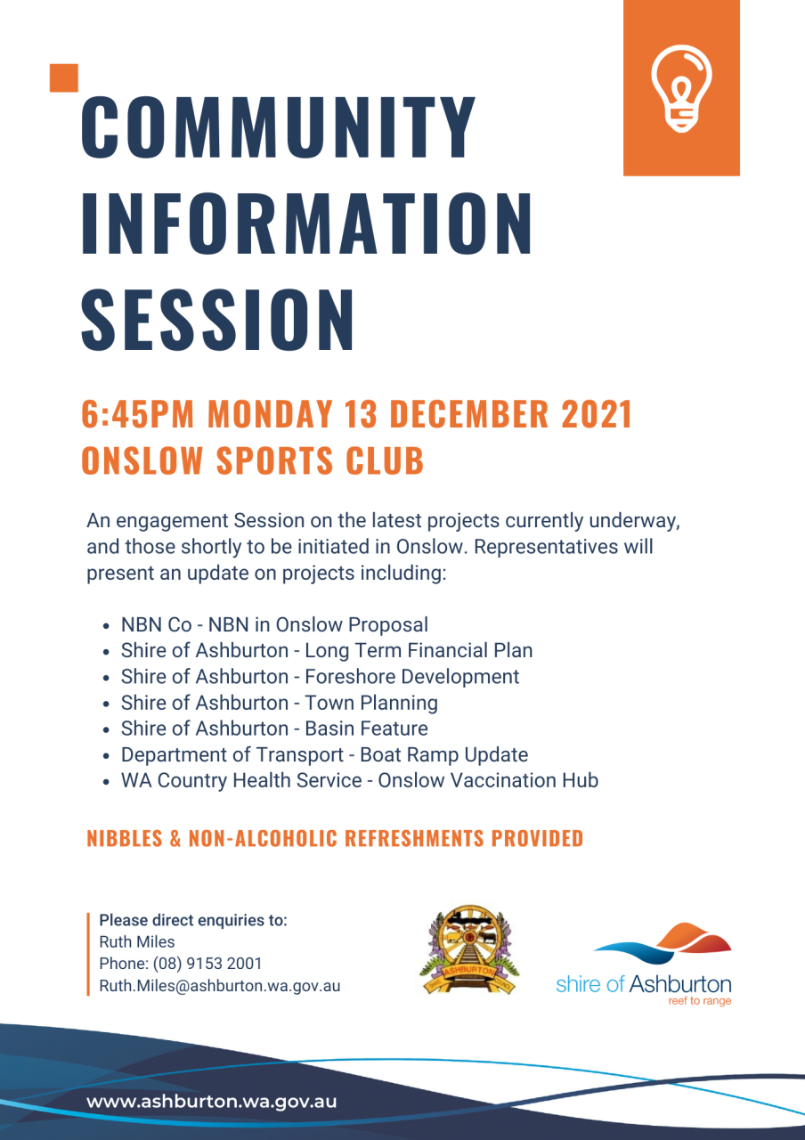 Onslow Community Information Night to take place Monday December 13