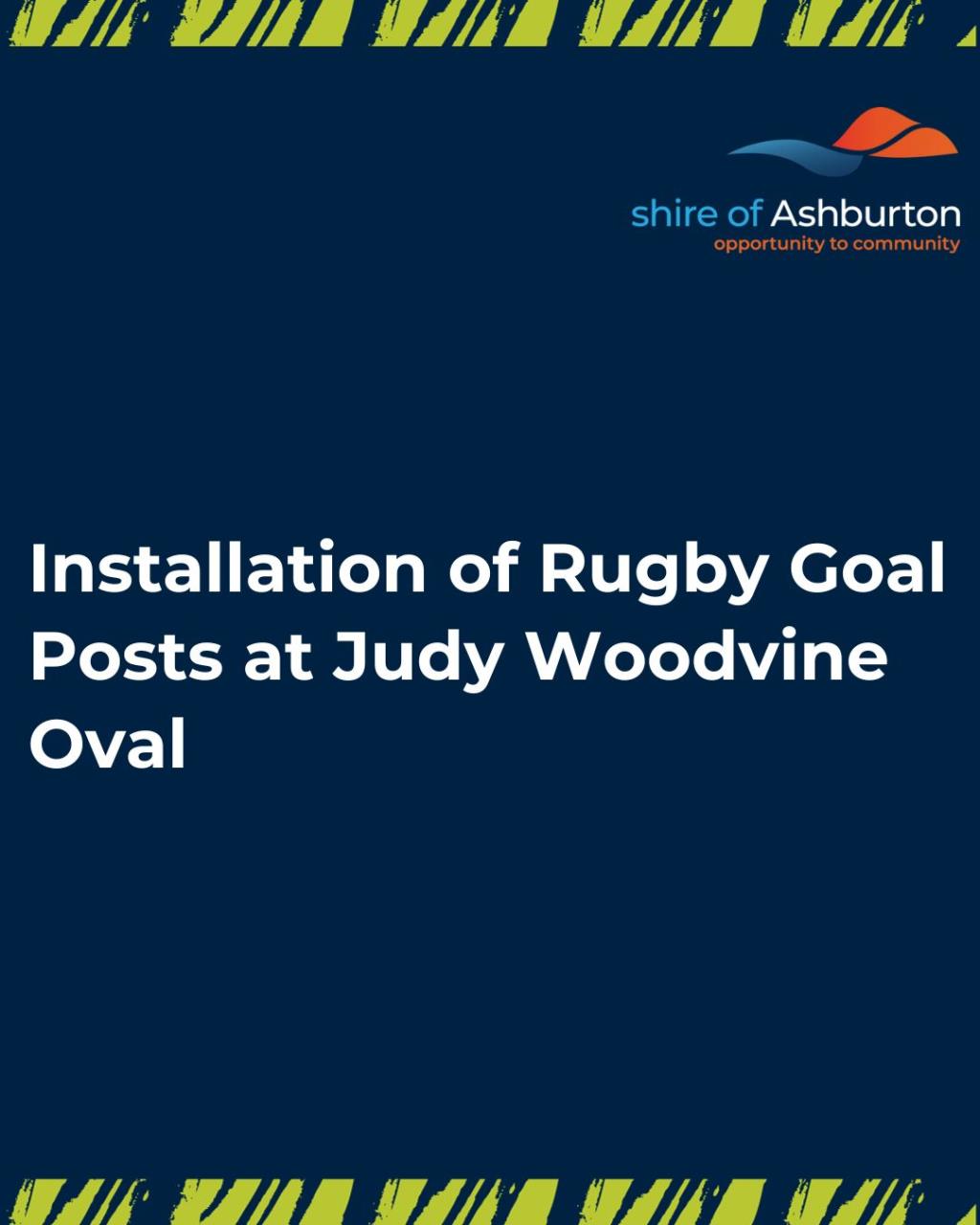 Installation of Rugby Goal Posts at Woodvine Oval