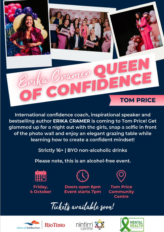 Tom Price- Erika Cramer Queen of Confidence » Shire of Ashburton