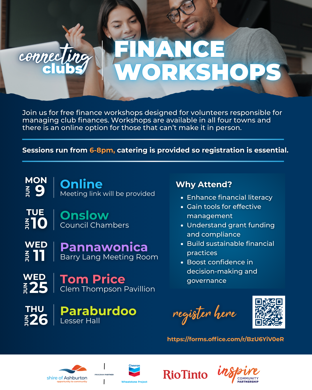 Onslow Connecting Clubs Finance Workshops