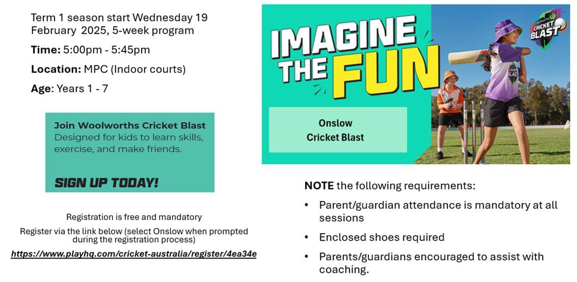 Onslow Cricket Blast