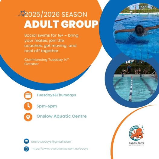 Onslow Occy's Swimming Club Adult Group