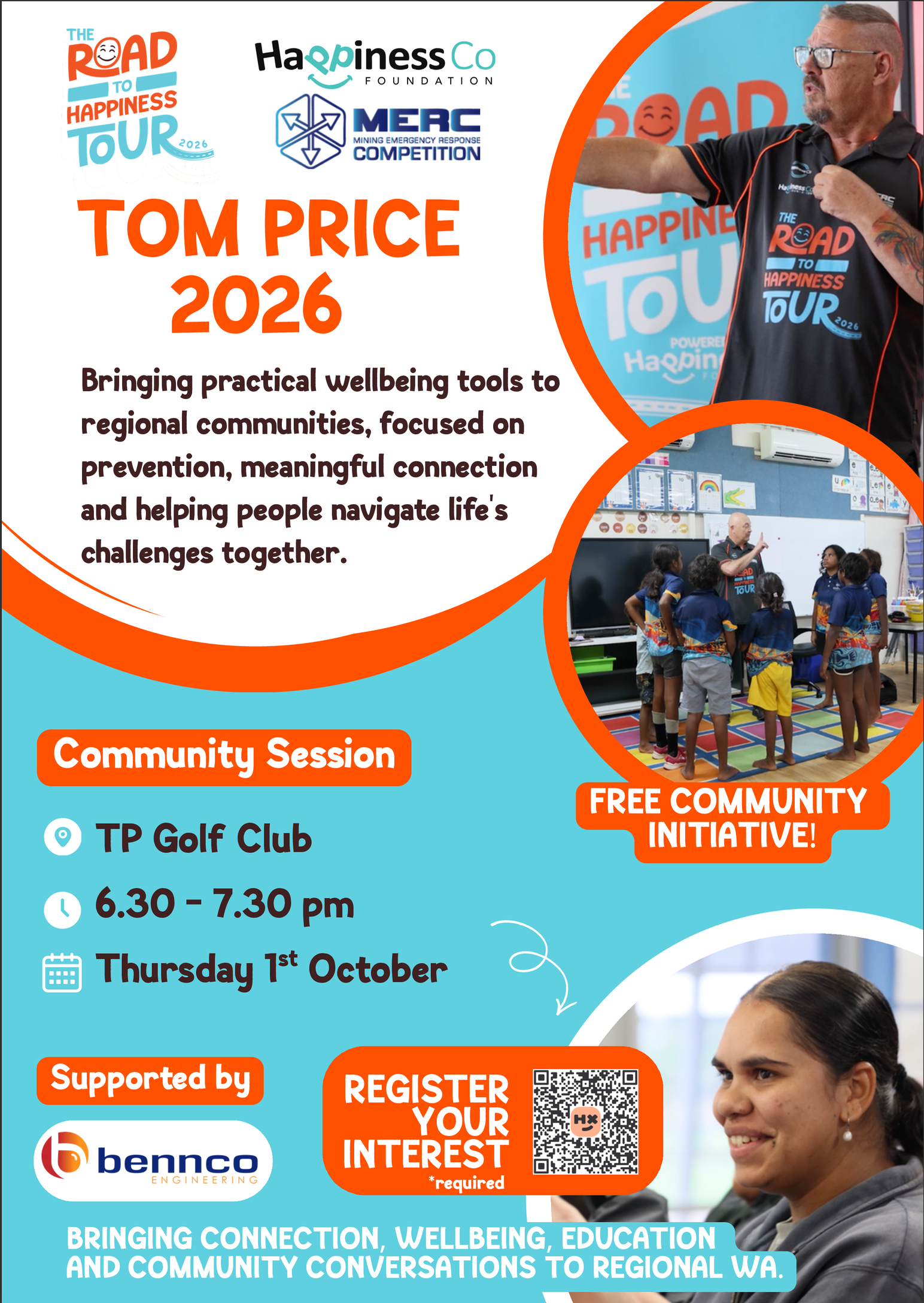 Road to Happiness Tour 2026: Tom Price Community Session